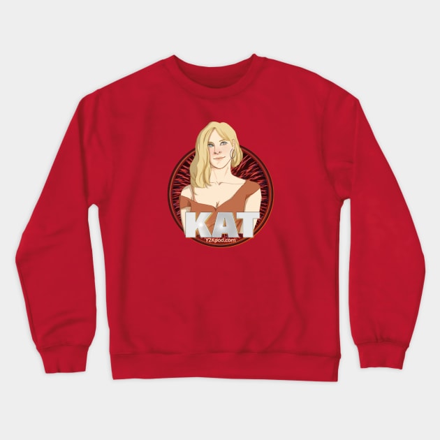 Y2K Audio Drama Podcast Character Design - Kat Crewneck Sweatshirt by y2kpod